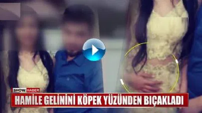 Hamile gelinini köpek yüzünden bıçakladı