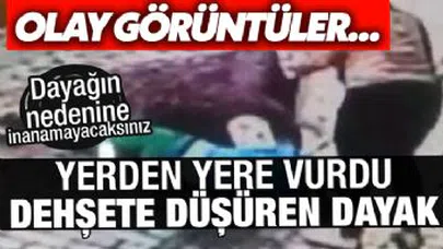 Anne ve oğlunu acımasızca dövdü... Şok Görüntüler...