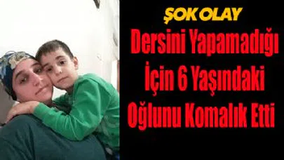6 yaşındaki oğlunu komalık etti