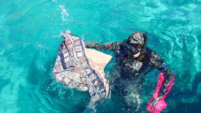 Bodrum’da gönüllü dalgıçlar deniz temizliği yaptı
