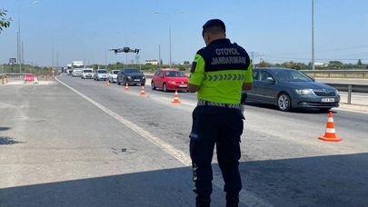 Mersin’de dron destekli denetimde 37 sürücüye ceza yağdı