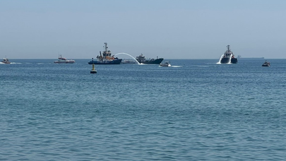 Ambarlı açıklarında atık gemisinde yangın paniği