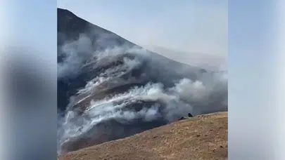 Erzurum'da Dağlık Bölgedeki Yangın Kontrol Altına Alındı