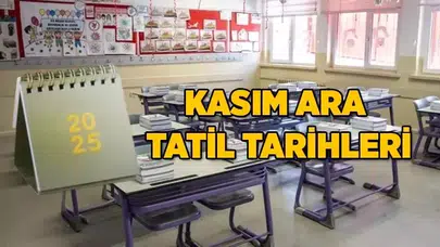 MEB Duyurdu: 2025-2026 Eğitim Öğretim Yılı Kasım Ara Tatil Tarihleri Açıklandı