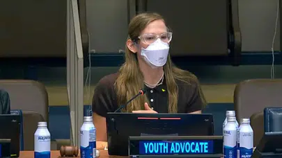 Violet Affleck, Birleşmiş Milletler'de Maske Kullanımını Destekledi