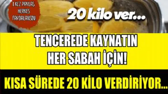 20 Kilo Verdiren haşlanmış Limon Dİyeti