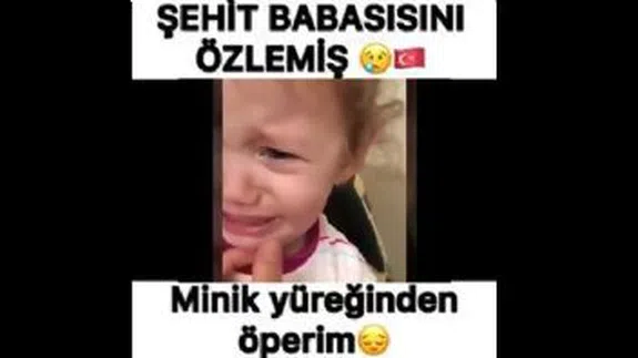 Şehit babasını özleyen minik kız...