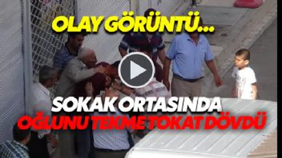 Sokak Ortasında Oğlunu Tekme Tokat Döven Babanın Son Hali....