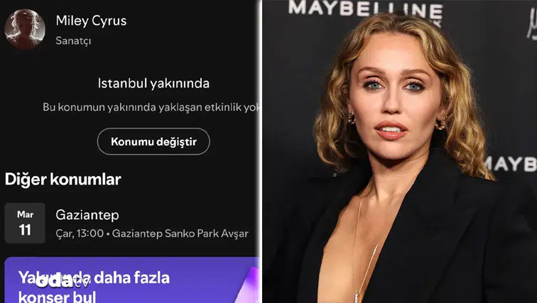 Miley Cyrus Gaziantep'te Konser Verecek Mi? Spotify'daki Bilgiler Ne Anlama Geliyor?